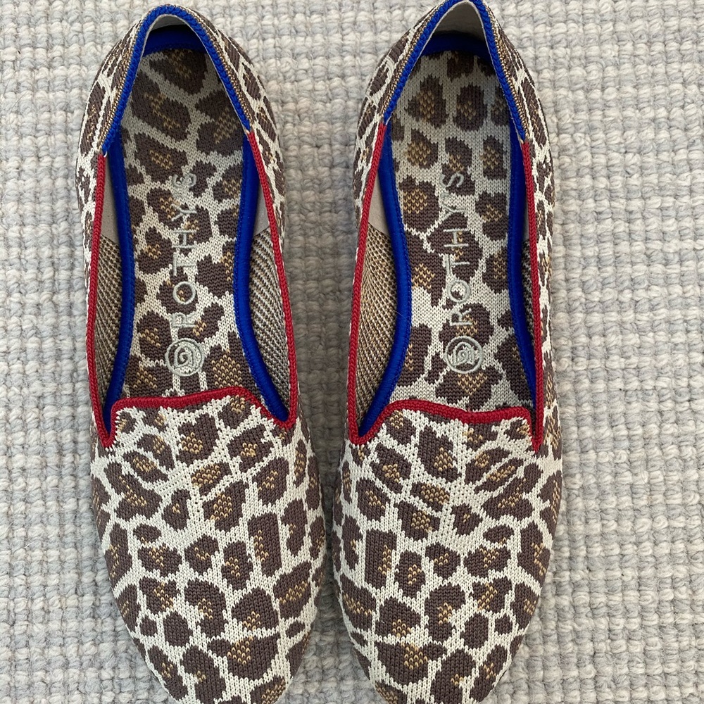 Rothy’s Mocha Spot Leopard Loafers
